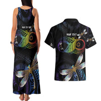 Personalised Polynesian Memorial Couples Matching Tank Maxi Dress and Hawaiian Shirt Your Wings Were Ready But My Heart Was Not LT7 - Polynesian Pride