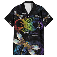 Personalised Polynesian Memorial Family Matching Puletasi and Hawaiian Shirt Your Wings Were Ready But My Heart Was Not LT7 Dad's Shirt - Short Sleeve Black - Polynesian Pride