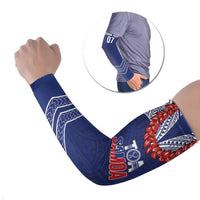 Toa Samoa Rugby Custom Arm Sleeves Ulafala Mix Nifo'oti - Polynesian Pride