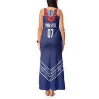 Toa Samoa Rugby Custom Tank Maxi Dress Ulafala Mix Nifo'oti - Polynesian Pride