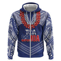 Toa Samoa Rugby Custom Zip Hoodie Ulafala Mix Nifo'oti - Polynesian Pride