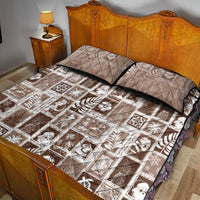 Hawaii Christmas Retro Patchwork Quilt Bed Set Brown LT7 - Polynesian Pride