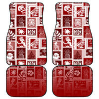 Hawaii Christmas Retro Patchwork Car Mats Red LT7 Red - Polynesian Pride