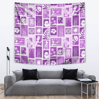 Hawaii Christmas Retro Patchwork Tapestry Violet LT7 - Polynesian Pride