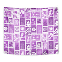 Hawaii Christmas Retro Patchwork Tapestry Violet LT7 - Polynesian Pride