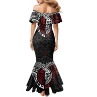Maori Hongi Toitu Te Tiriti Family Matching Mermaid Dress and Hawaiian Shirt Tangata Tiriti Stand With Tangata Whenua