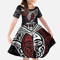 Maori Hongi Toitu Te Tiriti Family Matching Short Sleeve Bodycon Dress and Hawaiian Shirt Tangata Tiriti Stand With Tangata Whenua