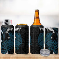 New Zealand Tui Bird 4 in 1 Can Cooler Tumbler Maori Kowhaiwhai