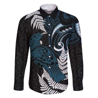 New Zealand Tui Bird Family Matching Short Sleeve Bodycon Dress and Hawaiian Shirt Maori Kowhaiwhai