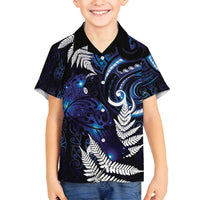 New Zealand Maori Matariki Family Matching Tank Maxi Dress and Hawaiian Shirt Tui Bird Galaxy