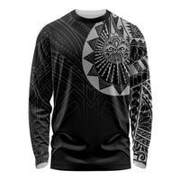 Polynesian Full Sleeve Tattoo Long Sleeves Shirt Silver Vibes LT7