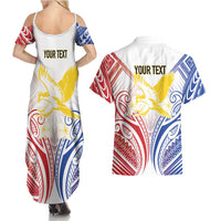 Philippines Tribal Sun Personalized Couples Matching Summer Maxi Dress and Hawaiian Shirt Hunting Eagle