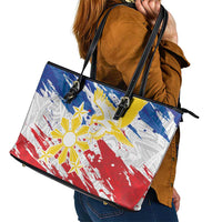 Filipino Sun and Stars Leather Tote Bag Grunge Vibes