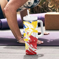 Personalized Filipino Sun and Stars Tumbler With Handle Grunge Vibes