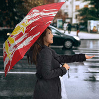 Filipino Sun and Stars Umbrella Grunge Vibes