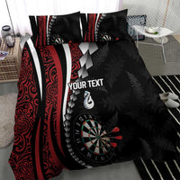 Personalized New Zealand Darts Bedding Set Kowhaiwhai Whero Koiri - Manaia