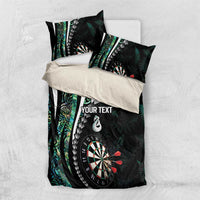 Personalized New Zealand Darts Bedding Set Paua Shell Koiri - Manaia