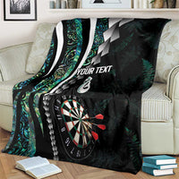 Personalized New Zealand Darts Blanket Paua Shell Koiri - Manaia