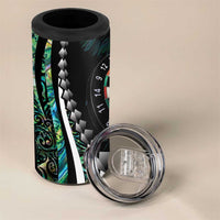 Personalized New Zealand Darts 4 in 1 Can Cooler Tumbler Paua Shell Koiri - Manaia