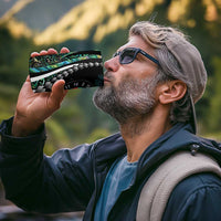 Personalized New Zealand Darts 4 in 1 Can Cooler Tumbler Paua Shell Koiri - Manaia