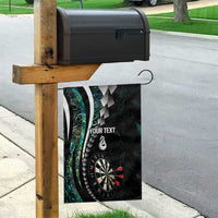 Personalized New Zealand Darts Garden Flag Paua Shell Koiri - Manaia