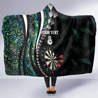 Personalized New Zealand Darts Hooded Blanket Paua Shell Koiri - Manaia