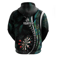 Personalized New Zealand Darts Hoodie Paua Shell Koiri - Manaia