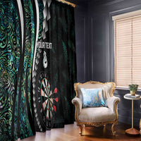 Personalized New Zealand Darts Window Curtain Paua Shell Koiri - Manaia