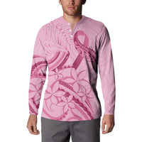 Aotearoa Maori Button Sweatshirt Pink Fern Ribbons - Polynesian Pride