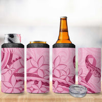 Aotearoa Maori 4 in 1 Can Cooler Tumbler Pink Fern Ribbons - Polynesian Pride