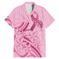 Aotearoa Maori Family Matching Mermaid Dress and Hawaiian Shirt Pink Fern Ribbons LT7 Dad's Shirt - Short Sleeve Pink - Polynesian Pride
