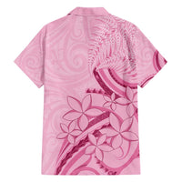 Aotearoa Maori Family Matching Short Sleeve Bodycon Dress and Hawaiian Shirt Pink Fern Ribbons LT7 - Polynesian Pride