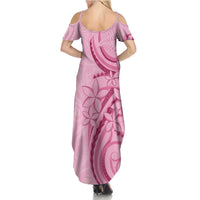 Aotearoa Maori Family Matching Summer Maxi Dress and Hawaiian Shirt Pink Fern Ribbons - Polynesian Pride