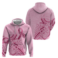 Aotearoa Maori Hoodie Pink Fern Ribbons - Polynesian Pride