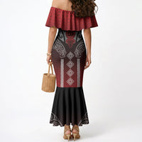 Aotearoa Maori Iwi Heritage Mermaid Dress Ngapuhi Kokowai LT7 - Polynesian Pride