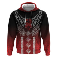 Aotearoa Maori Iwi Heritage Zip Hoodie Ngapuhi Kokowai LT7 Pullover Hoodie Red - Polynesian Pride