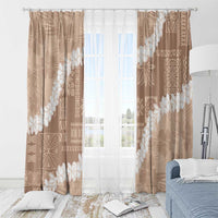 Hawaii Aloha Window Curtain Beige Quilt Patch Work Mix Plumeria Lei