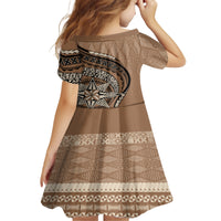 Tonga Ngatu Family Matching Off Shoulder Maxi Dress and Hawaiian Shirt Tokelau Classic Motifs LT7 - Polynesian Pride