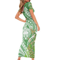 Aloha Molokai Island Family Matching Short Sleeve Bodycon Dress and Hawaiian Shirt Hawaii Pua Kukui