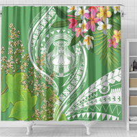 Aloha Molokai Island Shower Curtain Hawaii Pua Kukui