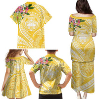 Aloha Hawaii Oahu Family Matching Puletasi and Hawaiian Shirt Wahine with Ilima Lei LT7 - Polynesian Pride