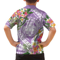 Aloha Hawaii Kauai Kid Hawaiian Shirt Frangipani Mix Mokihana Lei