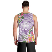 Aloha Hawaii Kauai Men Tank Top Frangipani Mix Mokihana Lei
