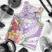 Aloha Hawaii Kauai Men Tank Top Frangipani Mix Mokihana Lei