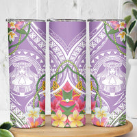 Aloha Hawaii Kauai Skinny Tumbler Frangipani Mix Mokihana Lei