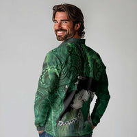 New Zealand Aroha Koe Mama Long Sleeve Polo Shirt Maori Hongi - Pounamu