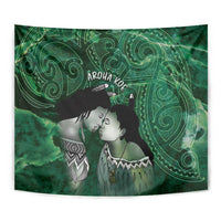 New Zealand Aroha Koe Mama Tapestry Maori Hongi - Pounamu