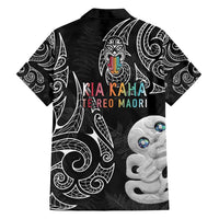 Kia Hara Te reo Maori Family Matching Long Sleeve Bodycon Dress and Hawaiian Shirt Manaia Moko Pattern LT7 - Polynesian Pride