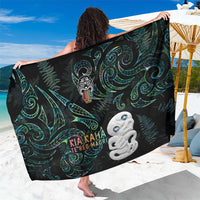 Kia Hara Te reo Maori Sarong Manaia Moko Mix Paua Shell