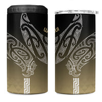 Aotearoa Maori Iwi Heritage 4 in 1 Can Cooler Tumbler Waikato Tainui Parauri LT7 One Size: 16 oz Earth Gold - Polynesian Pride